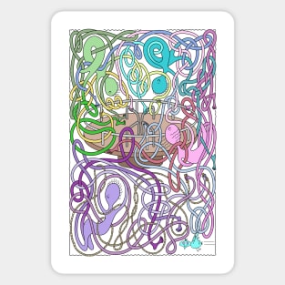 Mr Squiggly Merry-Go-Round Sticker